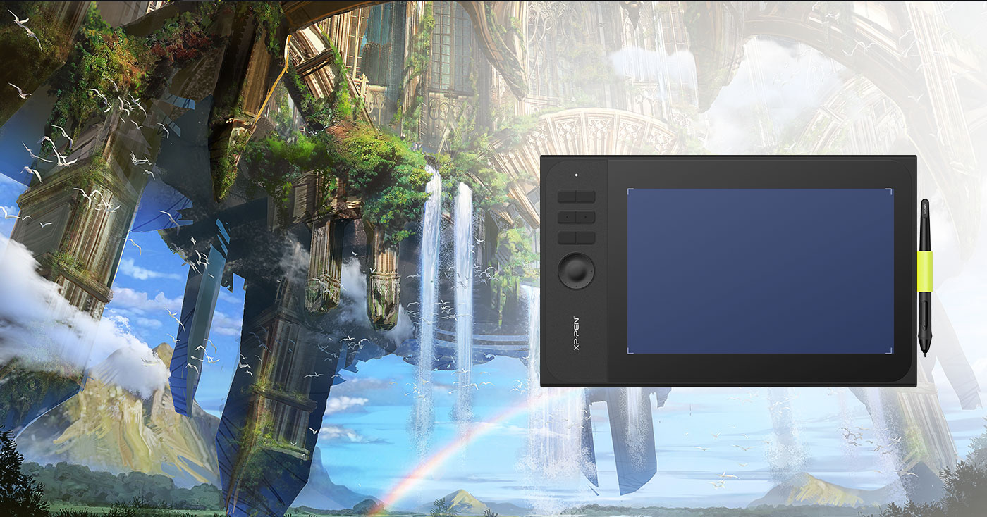 XP-Pen Star 06C digital painting tablet features of 10 x 6” working area